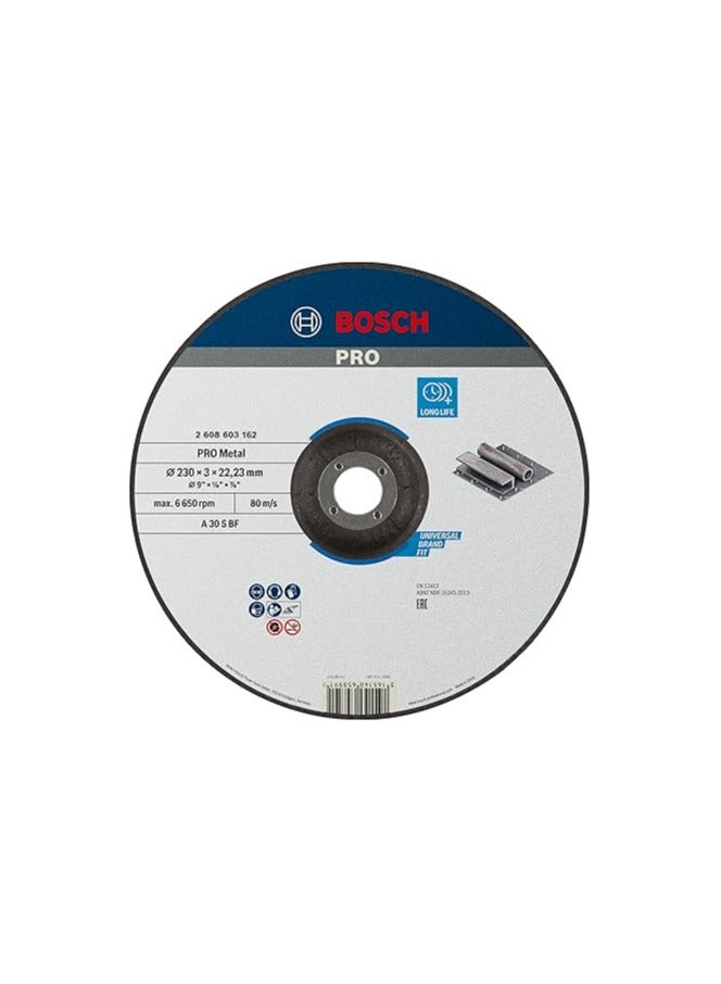 حجر قطعية حديد BOSCH – 9 بوصة (230×22.2×3) | قوي ودقيق لقطع المعادن